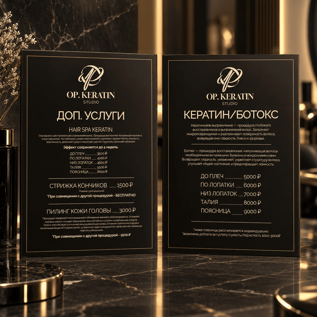 Прайс-лист OP. KERATIN